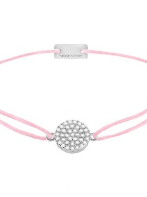 Momentoss Armband - 21203668 925 Silber, Textil, Zirkonia rosa