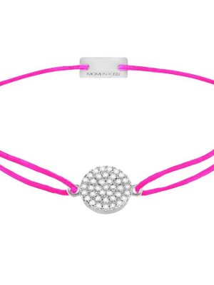 Momentoss Armband - 21203669 925 Silber, Textil, Zirkonia pink