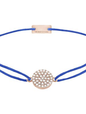 Momentoss Armband - 21203685 925 Silber vergoldet, Textil, Zirkonia blau