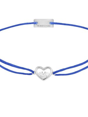 Momentoss Armband - 21204218 925 Silber, Textil, Zirkonia blau