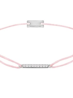 Momentoss Armband - 21204513 925 Silber, Textil, Zirkonia rosa