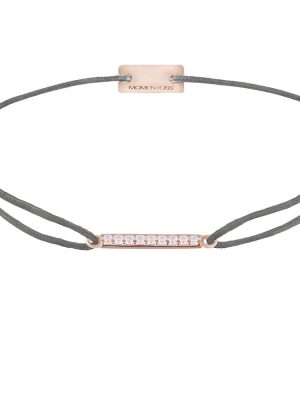 Momentoss Filo Armband - 21204525 925 Silber, Textil grau