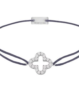 Momentoss Filo Armband - 21204646 925 Silber, Textil grau