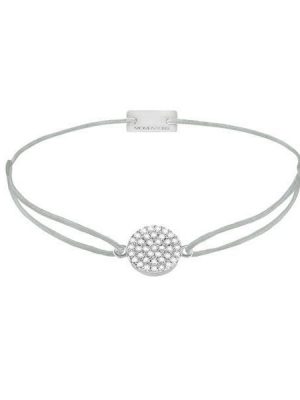 Momentoss Filo Armband - Kreis Pavé - 21203657 925 Silber, Textil, Zirkonia grau