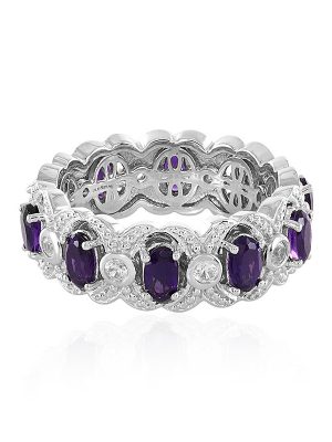 Sambia-Amethyst-Silberring (Dallas Prince Designs)