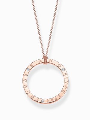 Thomas Sabo Halskette - KE1877-416-14-L90 925 Silber vergoldet, Zirkonia roségold