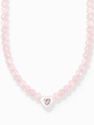 Thomas Sabo Halskette - KE2181-035-9-L42V 925 Silber, Edelstein rosa