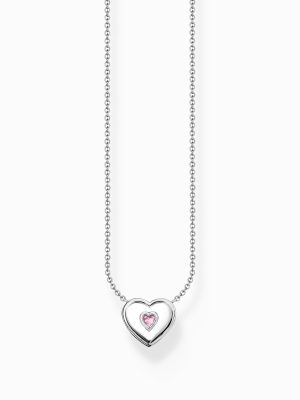 Thomas Sabo Halskette - KE2184-041-9-L45V 925 Silber, Emaille rosa