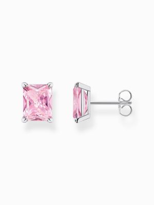 Thomas Sabo Ohrringe - H2201-051-9 925 Silber vergoldet, Zirkonia pink