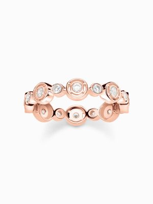 Thomas Sabo Ring - 50 925 Silber vergoldet, Zirkonia roségold