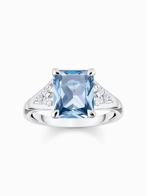 Thomas Sabo Ring - 54 925 Silber, Zirkonia blau