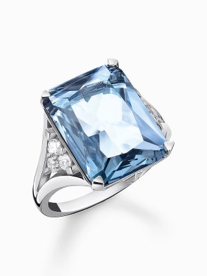 Thomas Sabo Ring - TR2339-059-1 925 Silber, Zirkonia blau