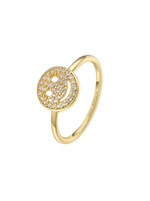 XENOX Ring - XS91428G 925 Silber vergoldet, Zirkonia gold