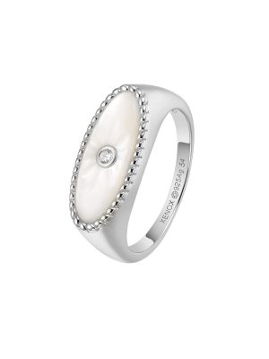 XENOX Ring - XS91436/54 925 Silber, Perlmutt, Zirkonia silber