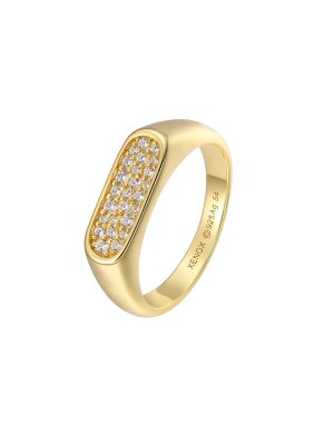 XENOX Ring - XS91446G/54 925 Silber vergoldet gold