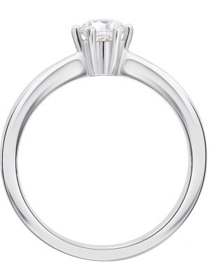 0,15 ct Diamant Brillant Ring aus 950 Platin One Element Silber