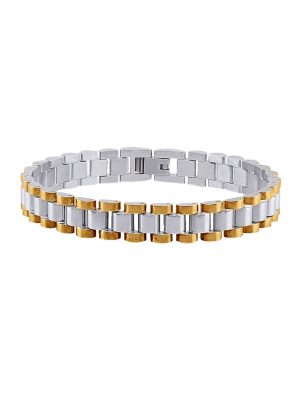 Armband aus Edelstahl, teilweise vergoldet Bicolor