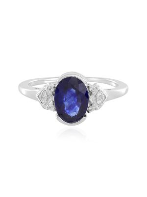 Blauer Madagaskar-Saphir-Silberring