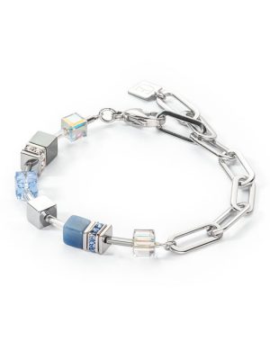 Coeur de Lion Armband - GeoCUBE - 470730.0700.0 Edelstahl, Swarovski Kristall blau