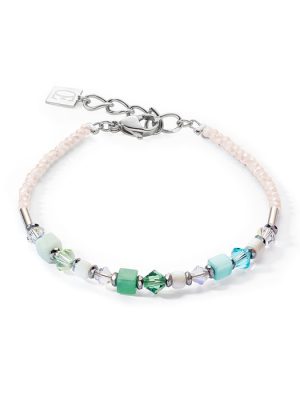 Coeur de Lion Armband - Princess Shape - 423930.0522.0 Edelstahl, Perlmutt, Zirkonia grün