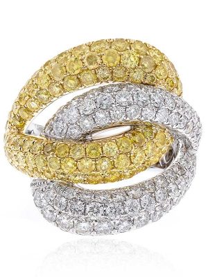 Gelber SI2 Brillant-Goldring (CIRARI)