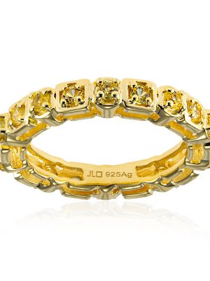 Gelber Saphir-Silberring