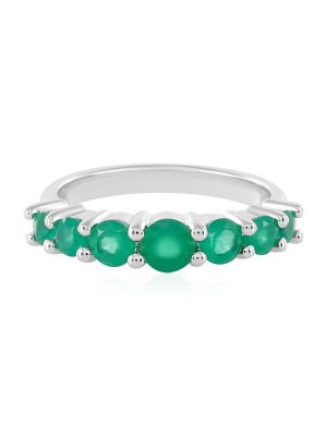 Grüner Onyx-Silberring