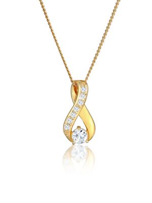Halskette Infinity Symbol Topas 585 Gelbgold Elli Premium Gold