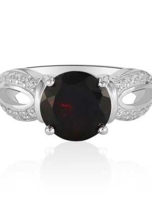Indischer Granat-Silberring
