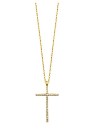 Julie Julsen Halskette - JJNE01024.3 925 Silber vergoldet, Zirkonia gold