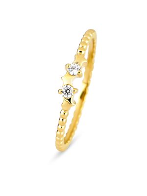 Maja Emulto Ring - Stars - EL00120.RG.YG 925 Silber vergoldet gold