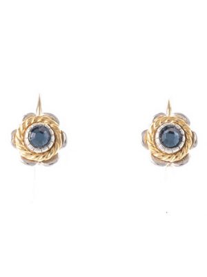 SIGO Ohrringe 925 Silber Trachtenschmuck Zirkonia blau