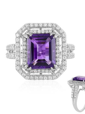 Sibirischer Amethyst-Silberring