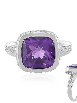 Sibirischer Amethyst-Silberring