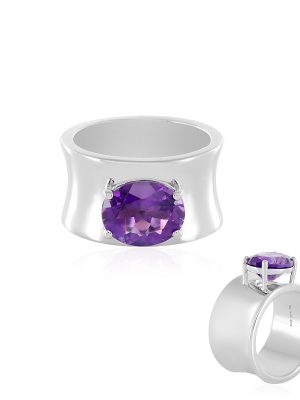 Sibirischer Amethyst-Silberring