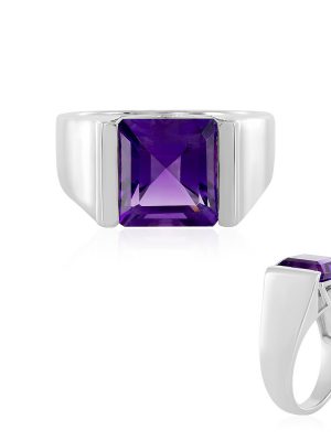 Sibirischer Amethyst-Silberring