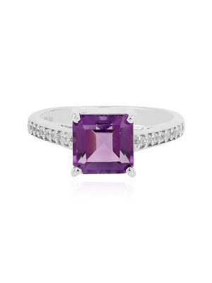 Sibirischer Amethyst-Silberring