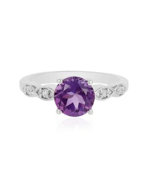 Sibirischer Amethyst-Silberring