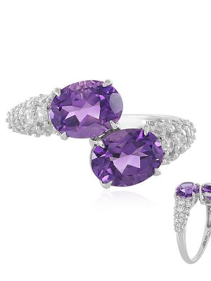 Sibirischer Amethyst-Silberring