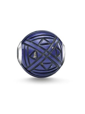 Thomas Sabo Beads - Karma Beads Ethno - K0302-771-1 925 Silber, Edelstein blau