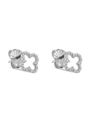 Maja Emulto Ohrstecker - Sparkle Clover - EL0009.ER.RH 925 Silber, Zirkonia silber