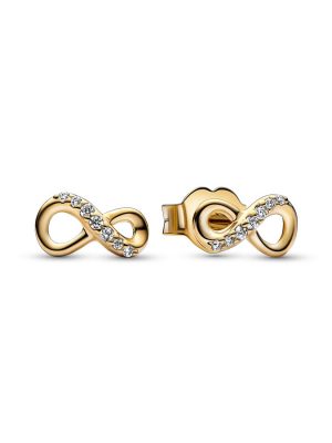 Pandora Ohrstecker - Infinity - 268820C01 925 Silber vergoldet, Zirkonia gold