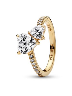 Pandora Ring - 161198C01 925 Silber vergoldet, Zirkonia gold