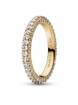 Pandora Ring - 50 925 Silber vergoldet, Zirkonia gold