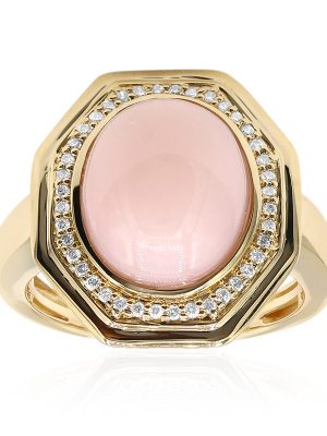 Pinkfarbener Opal-Goldring (CIRARI)