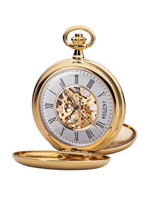 Regent Taschenuhr Handaufzug Double