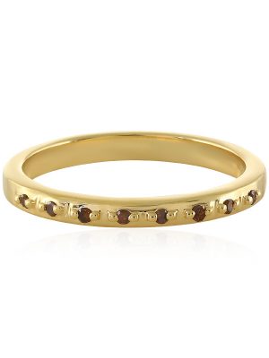 Roter I3 Diamant-Silberring
