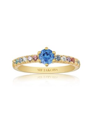 SIF Jakobs Ring - 56 925 Silber vergoldet, Zirkonia gold