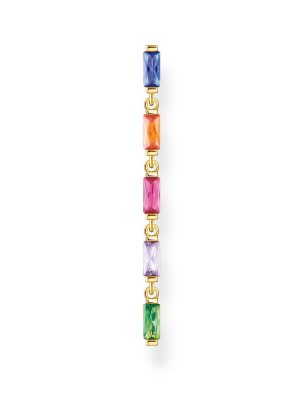 Thomas Sabo Ohrringe - Bunte Steine Gold - H2184-488-7 750 Gold, 925 Silber vergoldet, Synthetischer Korund, Zirkonia gold