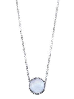 Anhänger mit Kette mit Blue Lace Achat in Silber 925 Diemer Silber